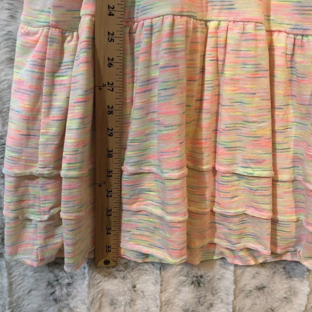 Victoria’s Secret Neon Rainbow Racerback Tank Dress Ruffles Coverup Women XS - Picture 8 of 9